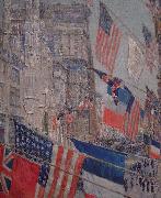 Childe Hassam Allies Day, May 1917 Germany oil painting artist